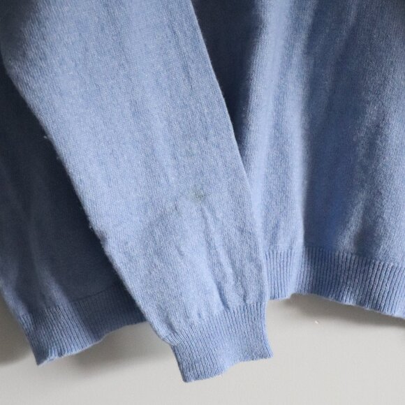 Bartolini 'Ciao' Wool Cashmere Blue XL Italian Knit Long Sleeve Crew Sweater - Picture 8 of 11